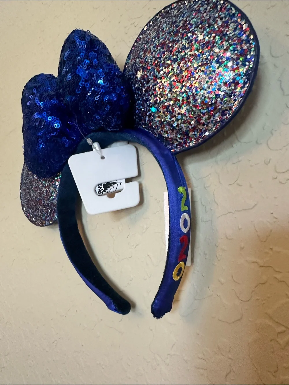 Sequin Minnie Mouse Style Headband for Kids - Blue 2020